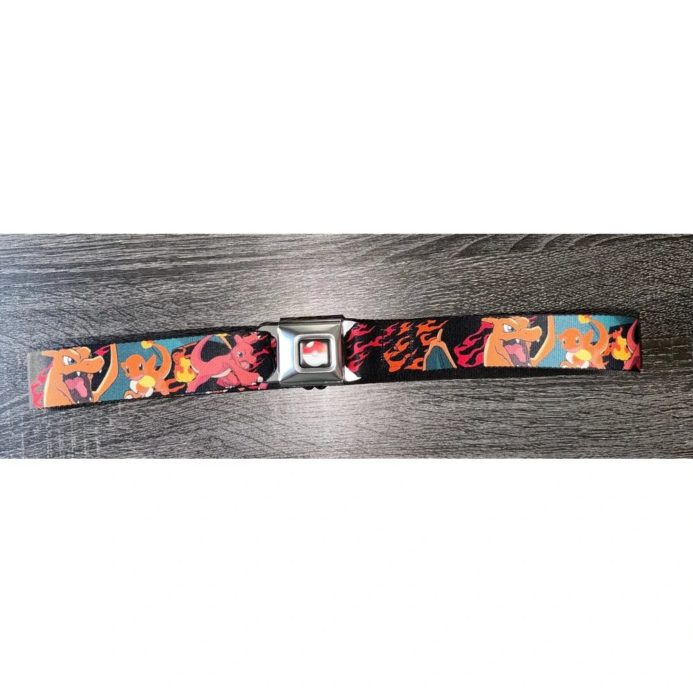 Buckle-Down Pokemon Charizard Seatbelt Belt Fire Evolution Poke Ball Buckle 2013